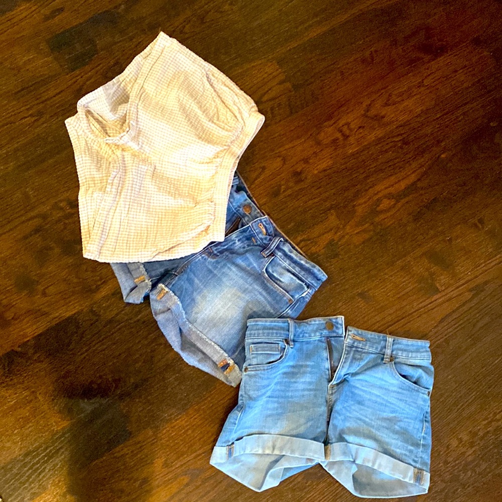 Three pairs of shorts, all size 0